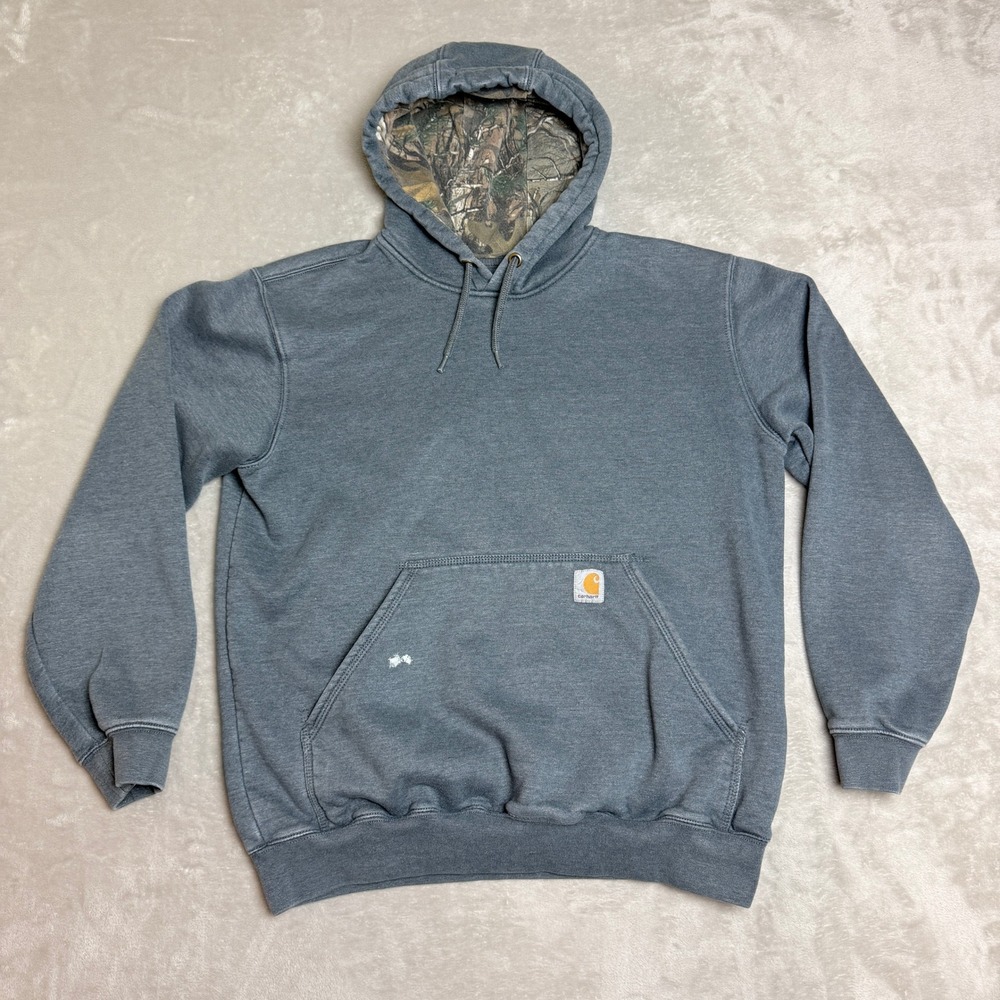 Carhartt Midweight Houghton Hoodie Original Fit Mens M Taupe Camo Lined Pullover